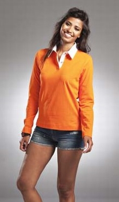 L&S Rugby Shirt Solid Female
